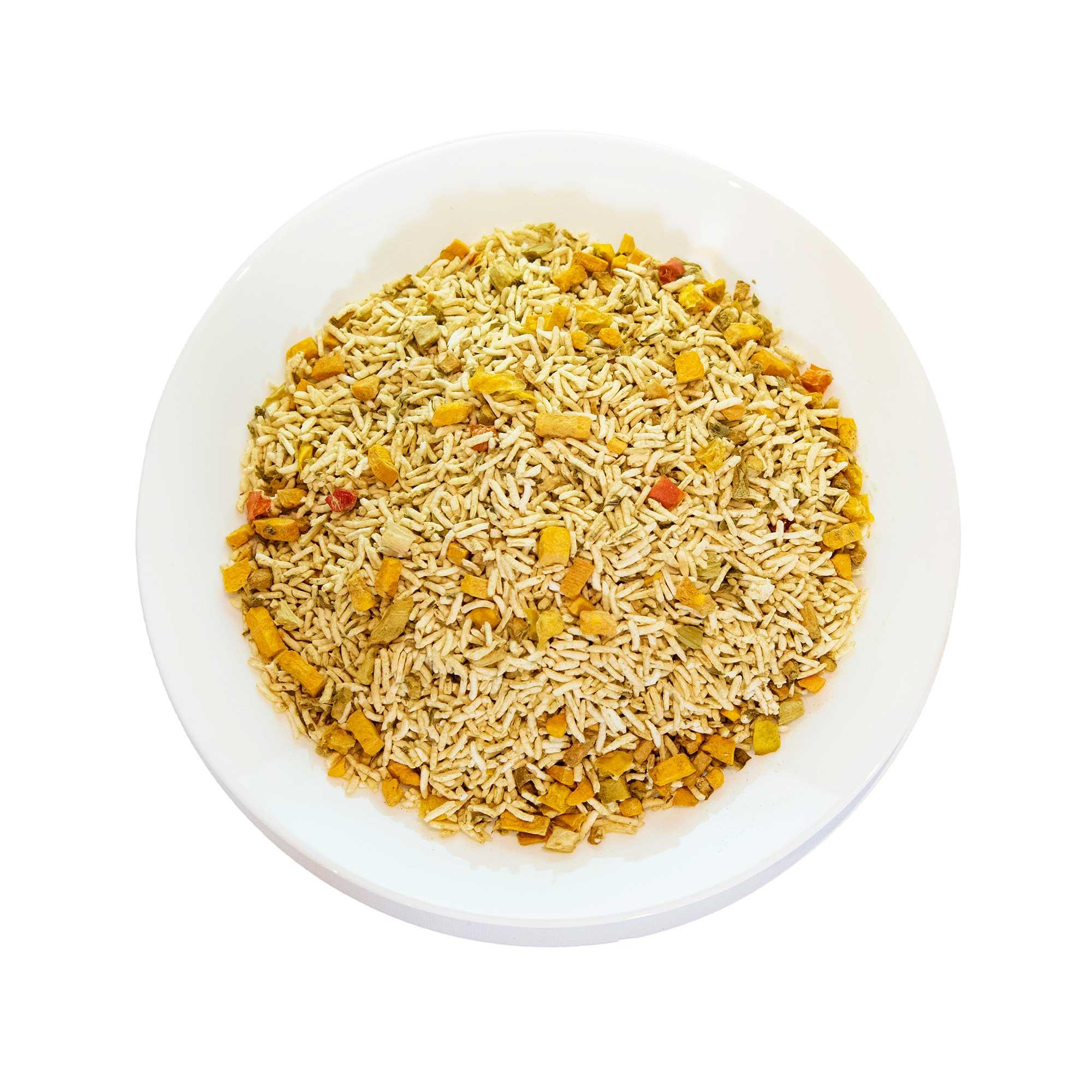 برنج و سبزیجات قارچ آف‌کوک