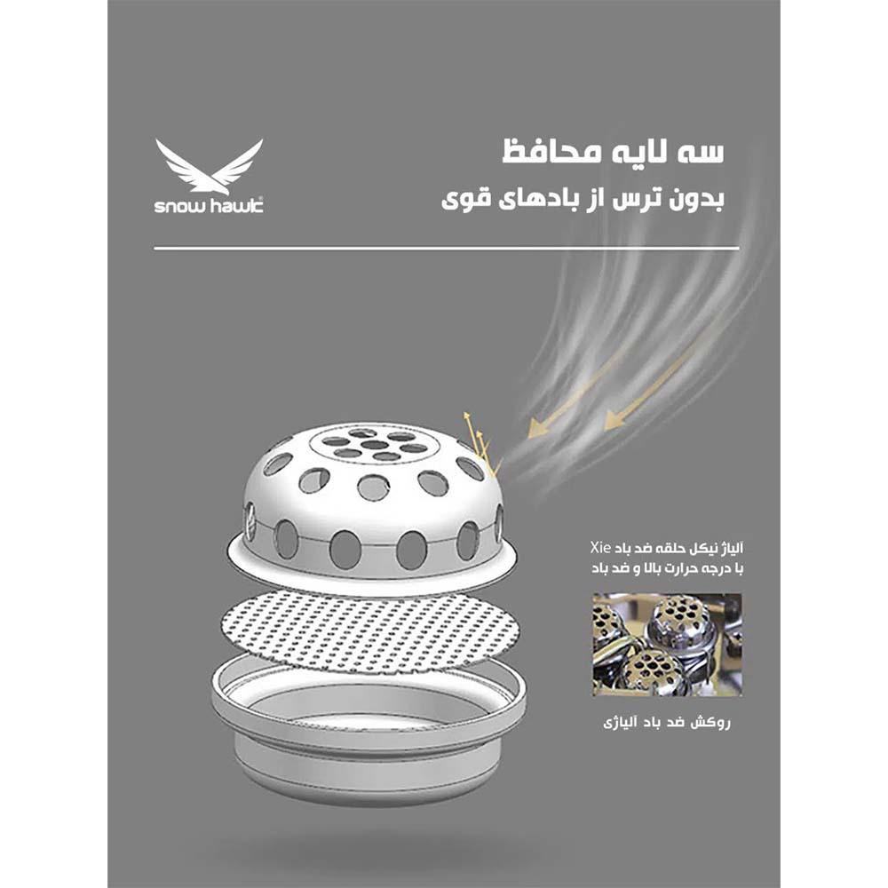 سرشعله سه مشعل شلنگ دار اسنوهاک مدل SN.B19